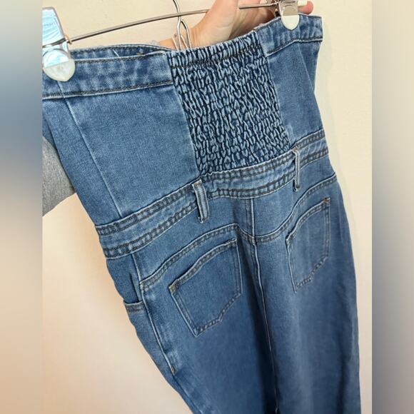 Sincerely Jules Dress Denim Tube Top Midi Dress - Picture 4 of 6